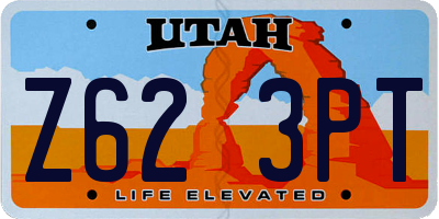 UT license plate Z623PT