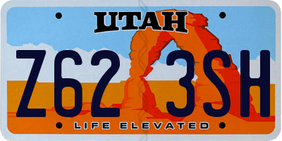 UT license plate Z623SH