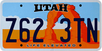 UT license plate Z623TN