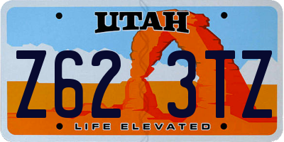 UT license plate Z623TZ