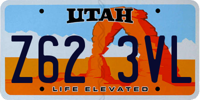 UT license plate Z623VL