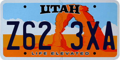 UT license plate Z623XA