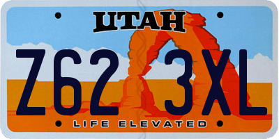 UT license plate Z623XL