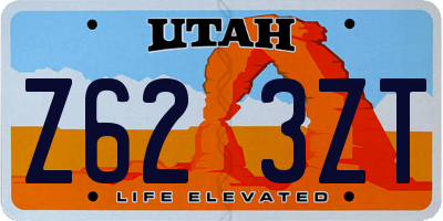 UT license plate Z623ZT