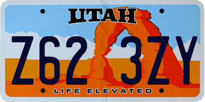 UT license plate Z623ZY