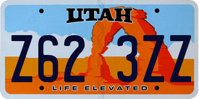 UT license plate Z623ZZ