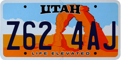 UT license plate Z624AJ