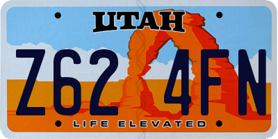 UT license plate Z624FN