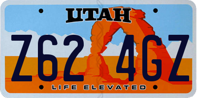 UT license plate Z624GZ