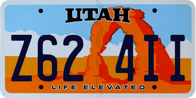 UT license plate Z624II