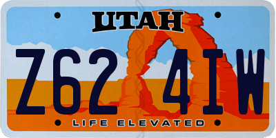 UT license plate Z624IW