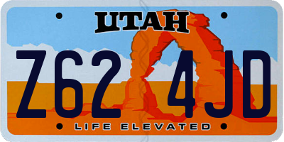 UT license plate Z624JD
