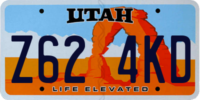 UT license plate Z624KD