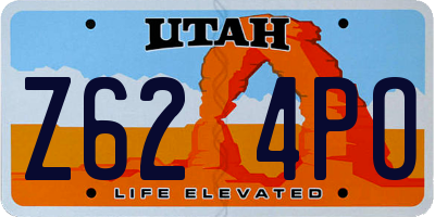 UT license plate Z624PO