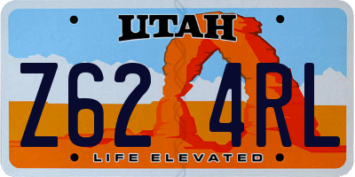 UT license plate Z624RL