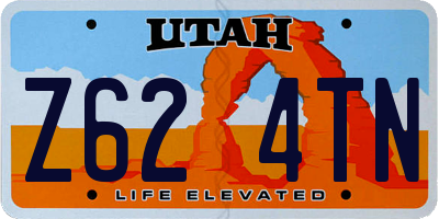UT license plate Z624TN