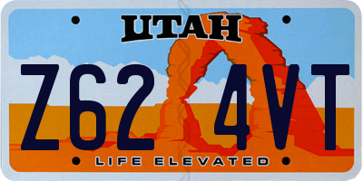 UT license plate Z624VT