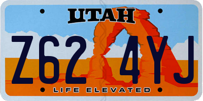 UT license plate Z624YJ
