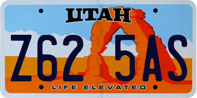 UT license plate Z625AS