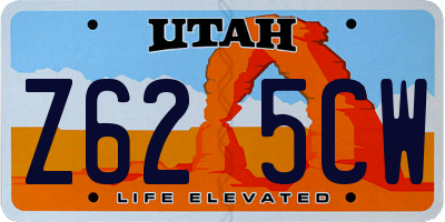 UT license plate Z625CW