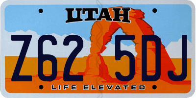 UT license plate Z625DJ