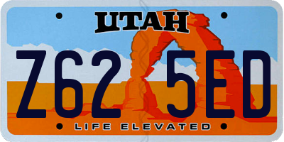 UT license plate Z625ED