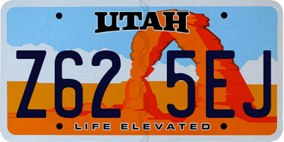 UT license plate Z625EJ
