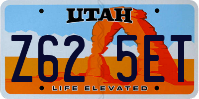 UT license plate Z625ET