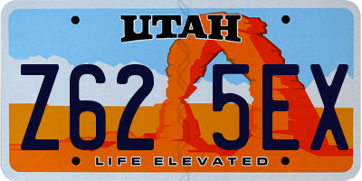 UT license plate Z625EX