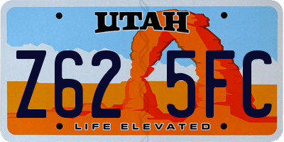 UT license plate Z625FC