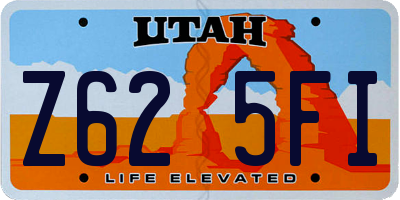 UT license plate Z625FI