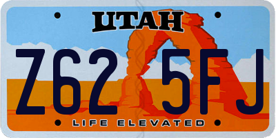 UT license plate Z625FJ