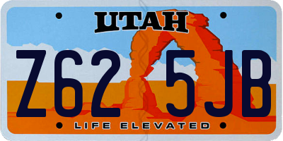 UT license plate Z625JB
