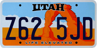 UT license plate Z625JD