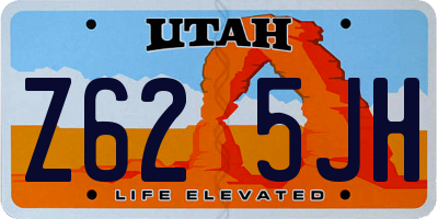 UT license plate Z625JH