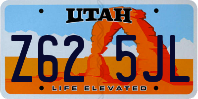 UT license plate Z625JL