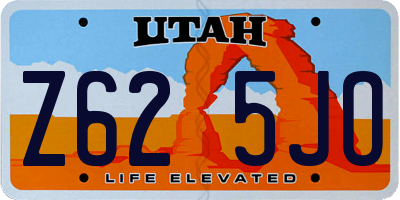 UT license plate Z625JO