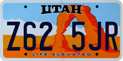 UT license plate Z625JR