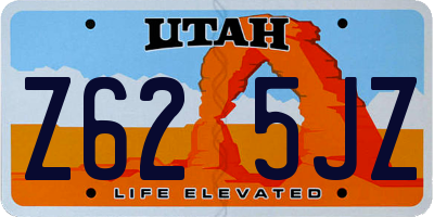 UT license plate Z625JZ