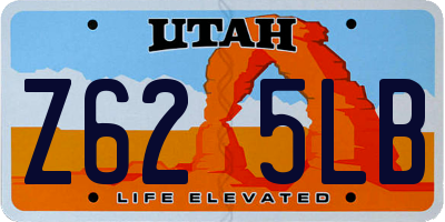 UT license plate Z625LB