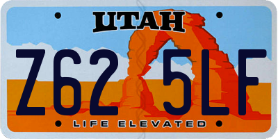 UT license plate Z625LF