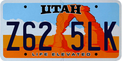 UT license plate Z625LK