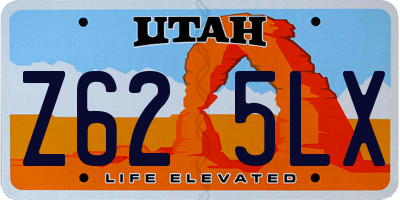 UT license plate Z625LX