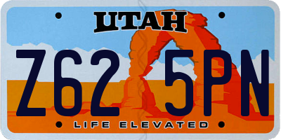 UT license plate Z625PN