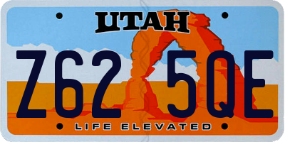 UT license plate Z625QE