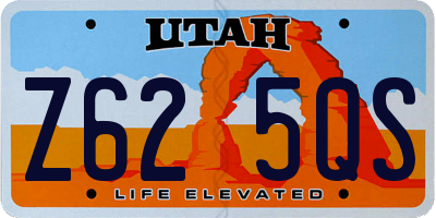 UT license plate Z625QS