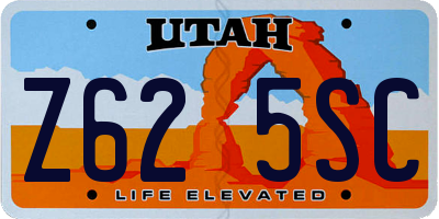 UT license plate Z625SC