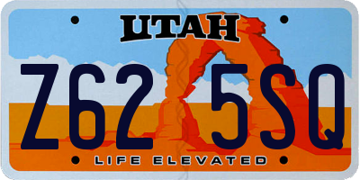 UT license plate Z625SQ