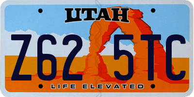 UT license plate Z625TC