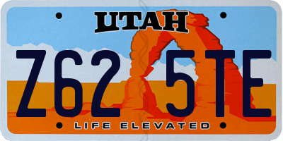 UT license plate Z625TE